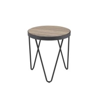 Bage End Table, Weathered Gray Oak