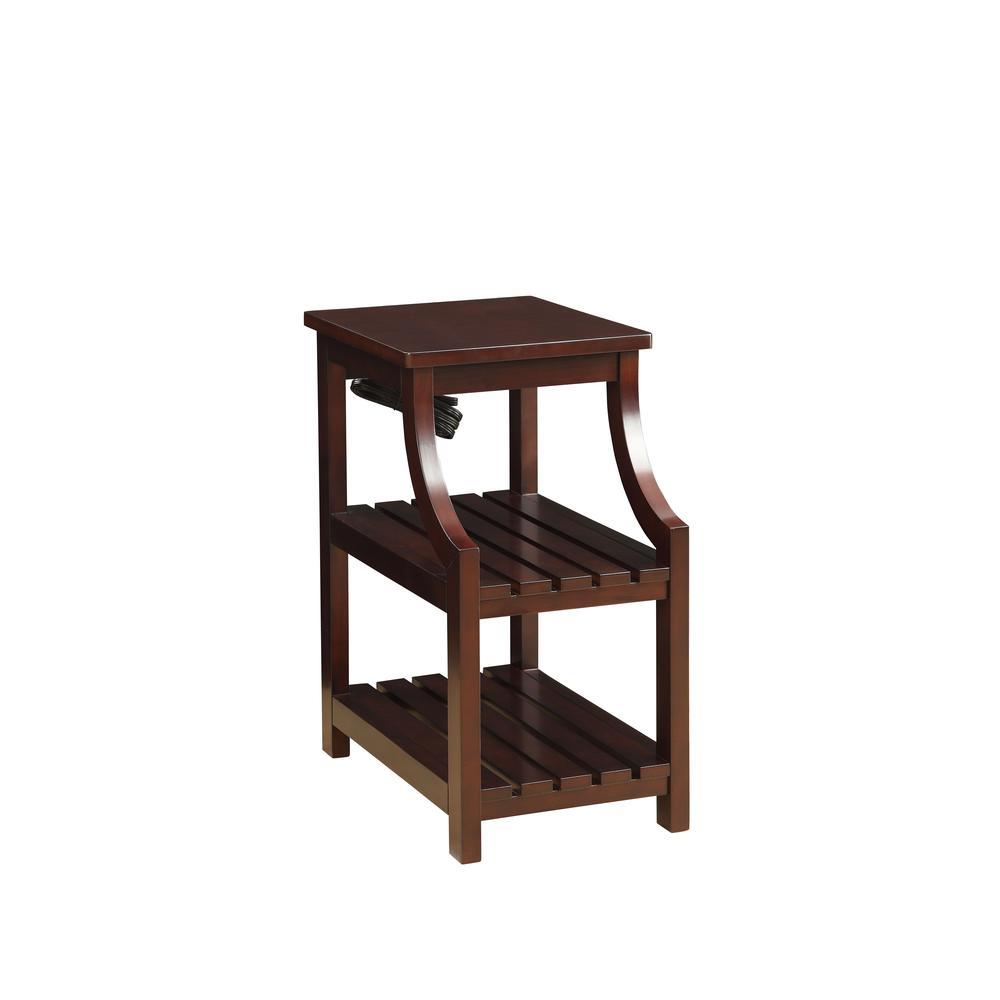 Acme Wasaki 2-Shelf Wooden End Table In Espresso