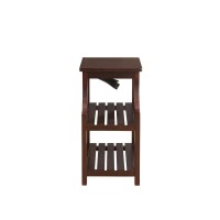 Acme Wasaki 2-Shelf Wooden End Table In Espresso