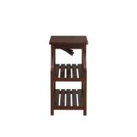 Acme Wasaki 2-Shelf Wooden End Table In Espresso