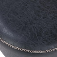 Gaia Pu Leather Round Ottoman