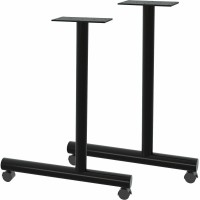 Lorell Training Table Base - Black C-Leg Base - 27 Height X 22 Width - Assembly Required