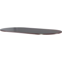 Lorell Essentials Conference Tabletop - Oval Top - 48 Table Top Width X 96 Table Top Depth X 1.25 Table Top Thickness - 1 Height X 94.50 Width X 47.25 Depth - Assembly Required - Mahogany