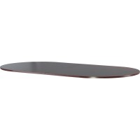 Lorell Essentials Conference Tabletop - Oval Top - 48 Table Top Width X 96 Table Top Depth X 1.25 Table Top Thickness - 1 Height X 94.50 Width X 47.25 Depth - Assembly Required - Mahogany