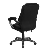 High Back Black Microfiber Contemporary Executive Swivel Ergonomic Office Chair With Arms