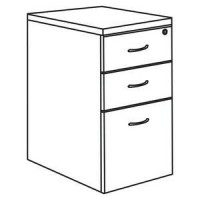 Lorell Essentials Pedestal - 3-Drawer - 15.8 X 22 X 1 X 28.4 - 3 X Box, File Drawer(S) - Finish: Cherry, Laminate