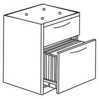 Lorell Essentials Pedestal - 2-Drawer - 15.5 X 21.9 X 18.9 - 2 X Box, File Drawer(S) - Double Pedestal - Finish: Cherry, Laminate