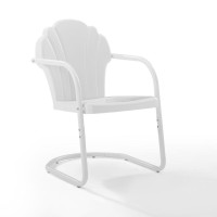 Tulip 2Pc Outdoor Metal Armchair Set White - 2 Chairs