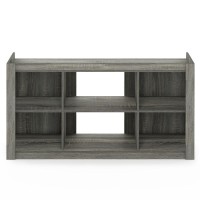Furinno Fowler Multipurpose Tv Stand Bookshelves, French Oak Grey