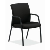 Hon Ignition Chair - Black Fabric Back - Black Steel Frame - Black - Armrest