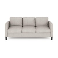 Furinno Bayonne Modern Upholstered 3-Seater Sofa, Fog