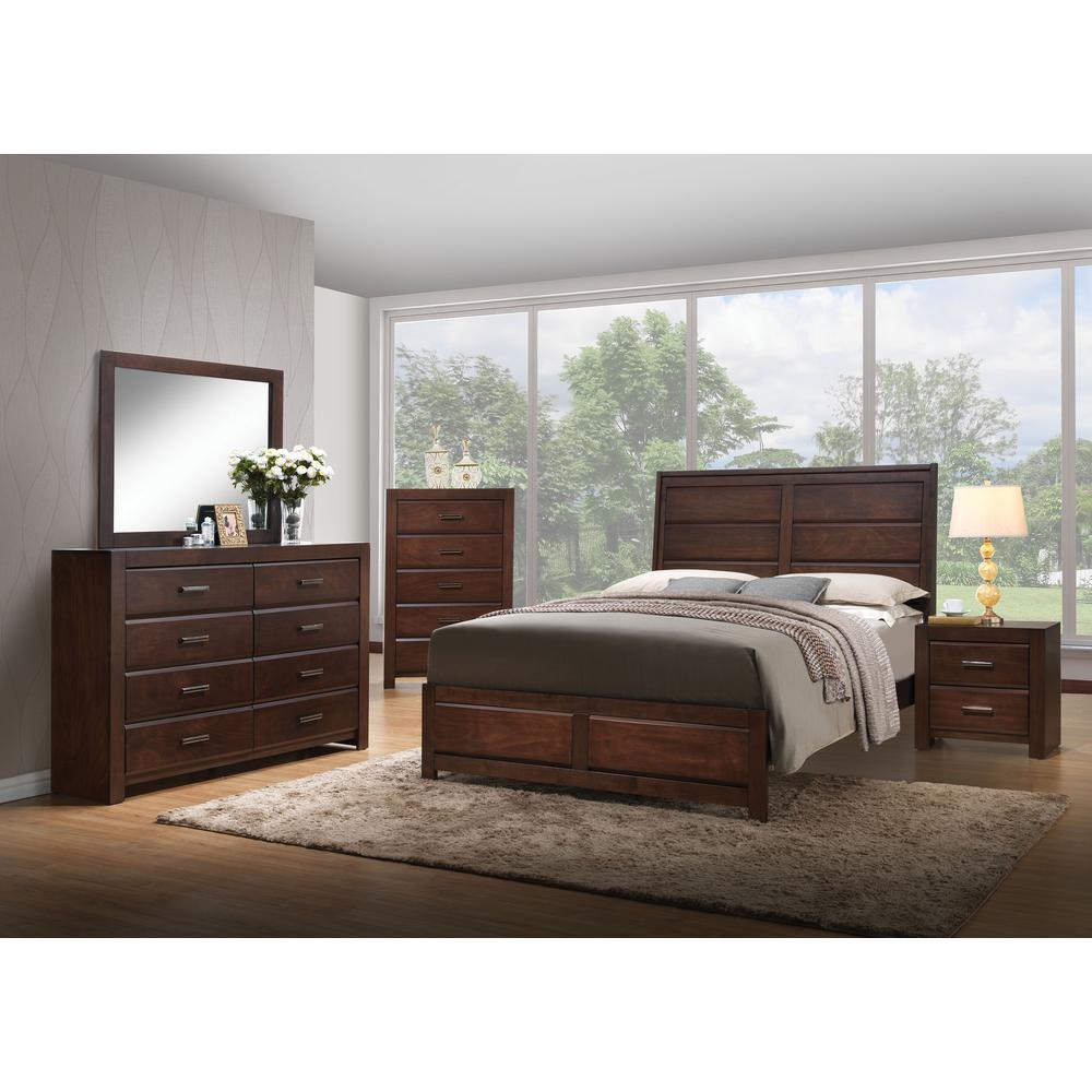 Queen Bed, Walnut