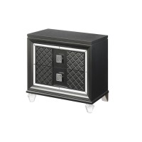 Nightstand, Metallic Gray