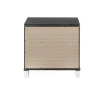 Nightstand, Metallic Gray