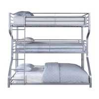 Bunk Bed (Triple Full/Twin/Queen), Silver
