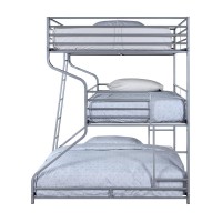 Bunk Bed (Triple Full/Twin/Queen), Silver