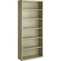 Lorell Fortress Series Bookcases - 34.5 X 13 X 82 - 6 X Shelf(Ves) - Putty - Powder Coated - Steel - Recycled