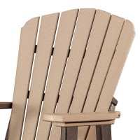 Fan Back Balcony Glider Made In The Usa- Cedar, Tudor Brown