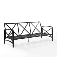 Kaplan Outdoor Metal Sofa Mist/Oil Rubbed Bronze