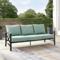 Kaplan Outdoor Metal Sofa Mist/Oil Rubbed Bronze