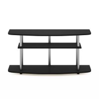 Furinno Frans Turn-N-Tube 3-Tier Tv Stand For Tv Up To 46, Black Oak
