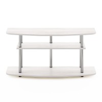 Furinno Frans Turn-N-Tube 3-Tier Tv Stand For Tv Up To 46, White Oak