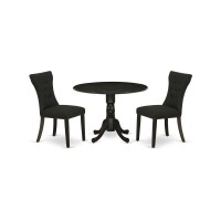 Dining Room Set Wirebrushed Black, Dlga3-Abk-24