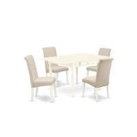 Dining Room Set Linen White, Mzba5-Lwh-01