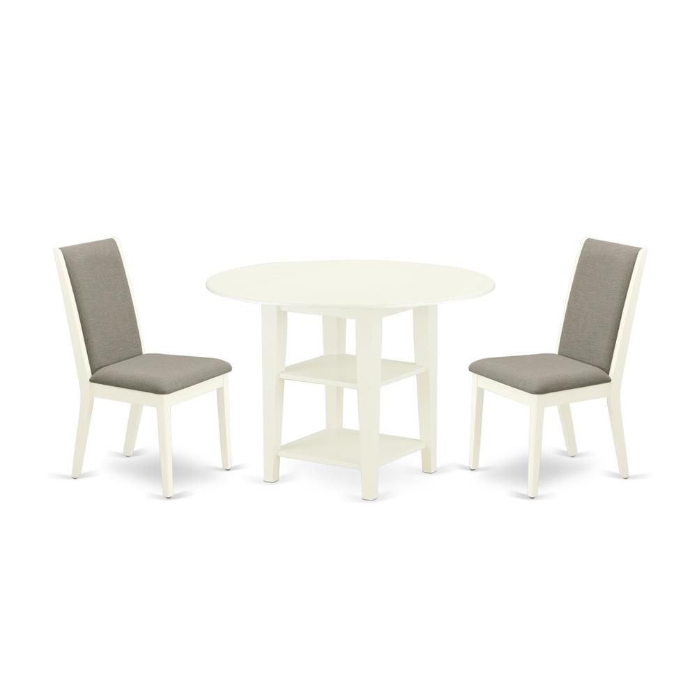 Dining Room Set Linen White, Sula3-Lwh-06