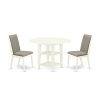 Dining Room Set Linen White, Sula3-Lwh-06