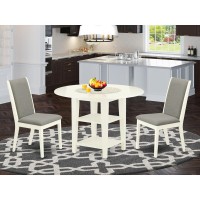 Dining Room Set Linen White, Sula3-Lwh-06