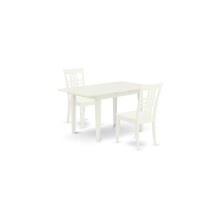 Dining Table- Dining Chairs, Nolg3-Lwh-W