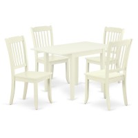 Dining Room Set Linen White, Ndda5-Lwh-W