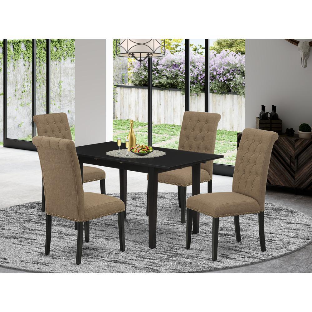 Dining Table- Dining Chairs, Nobr5-Blk-17