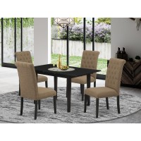 Dining Table- Dining Chairs, Nobr5-Blk-17