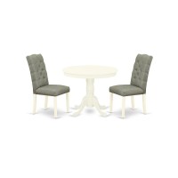 Dining Room Set Linen White, Anel3-Lwh-07