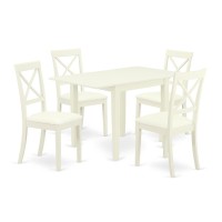 Dining Room Set Linen White, Ndbo5-Lwh-Lc