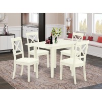 Dining Room Set Linen White, Ndbo5-Lwh-Lc