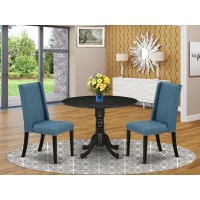 Dining Room Set Wirebrushed Black, Dlfl3-Abk-21