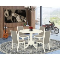 Dining Room Set Linen White, Dlla5-Whi-06