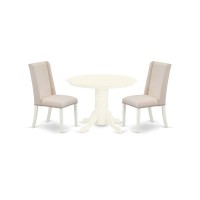 Dining Room Set Linen White, Shfl3-Whi-01