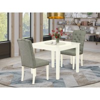 Dining Room Set Linen White, Oxel3-Lwh-07