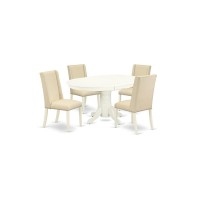 Dining Room Set Linen White, Avfl5-Lwh-01