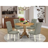 Dining Room Set Linen White, Dlel5-Whi-07