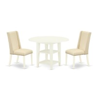 Dining Room Set Linen White, Sufl3-Lwh-01