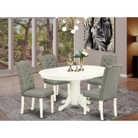 Dining Room Set Linen White, Avel5-Lwh-07