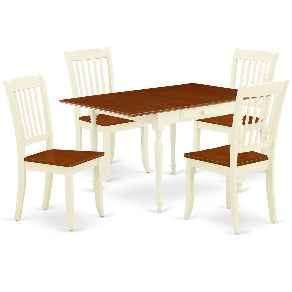 Dining Room Set Buttermilk & Cherry, Mzda5-Whi-W