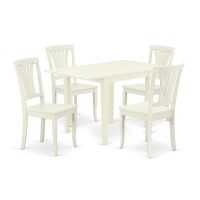 Dining Room Set Linen White, Ndav5-Lwh-W