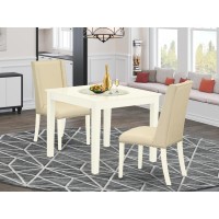 Dining Room Set Linen White, Oxfl3-Lwh-01