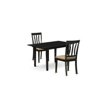 Dining Table- Dining Chairs, Noan3-Blk-C
